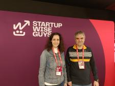 Marta Prado Larburu y Ander Gorostiza, CEO y CTO de DS4T - Digital Solutions For Trade, startup tecnológica, spin-off de INCOTRANS, en el &quoStartup Wise Guys Investor Summit Bilbao 2025&quo